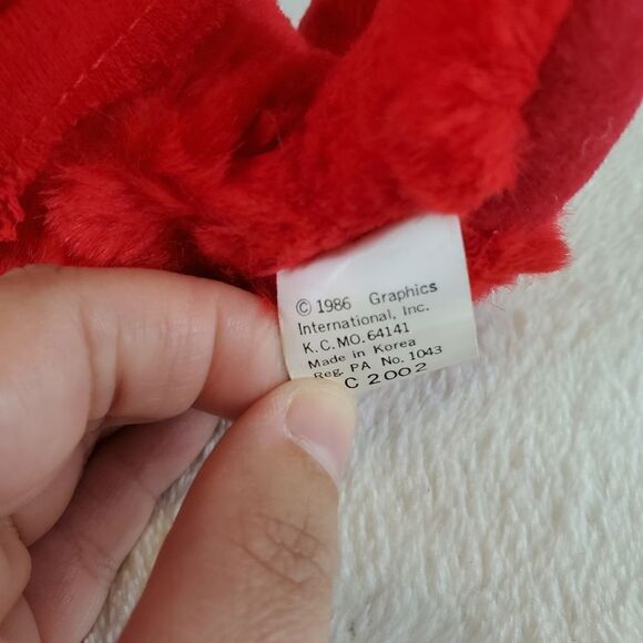 1986 Burger King Red Crayola Stuffed Bear - Picture 9 of 10